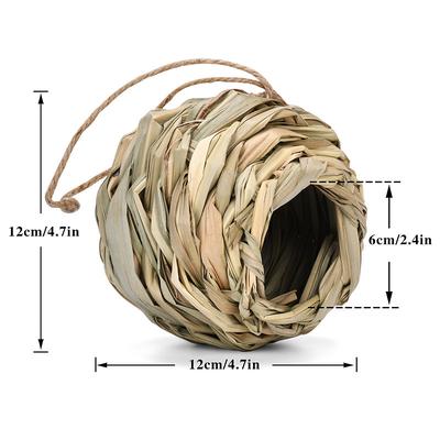 1pc Hand Woven Hummingbird Nest House - Perfect for Outdoor Garden and Yard, Ball Shape Design for Comfortable Nesting