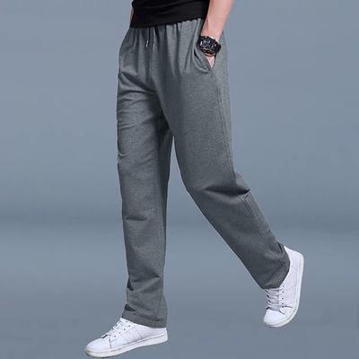 Men's Sweatpants Joggers Casual Pants Straight Leg Sweatpants Drawstring Elastic Waist Straight Leg Plain Outdoor Going out Fashion Streetwear Black Royal Blue Micro-elastic