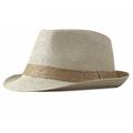 Men's Straw Hat Sun Hat Panama Hat Fedora Trilby Hat Blue Brown Pure Cotton Classic Retro Pure Color Party 1920s Fashion Vintage Party Dailywear Color Block Outdoor Travel