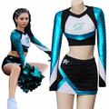 Euphoria Cheerleader Cosplay Costume School Uniform Women's Movie Cosplay blue white Halloween Carnival New Year Skirt T-shirt