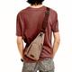 Unisex Sling Shoulder Bag Chest Bag Canvas Outdoor Sports Solid Colored Black Army Green Brown