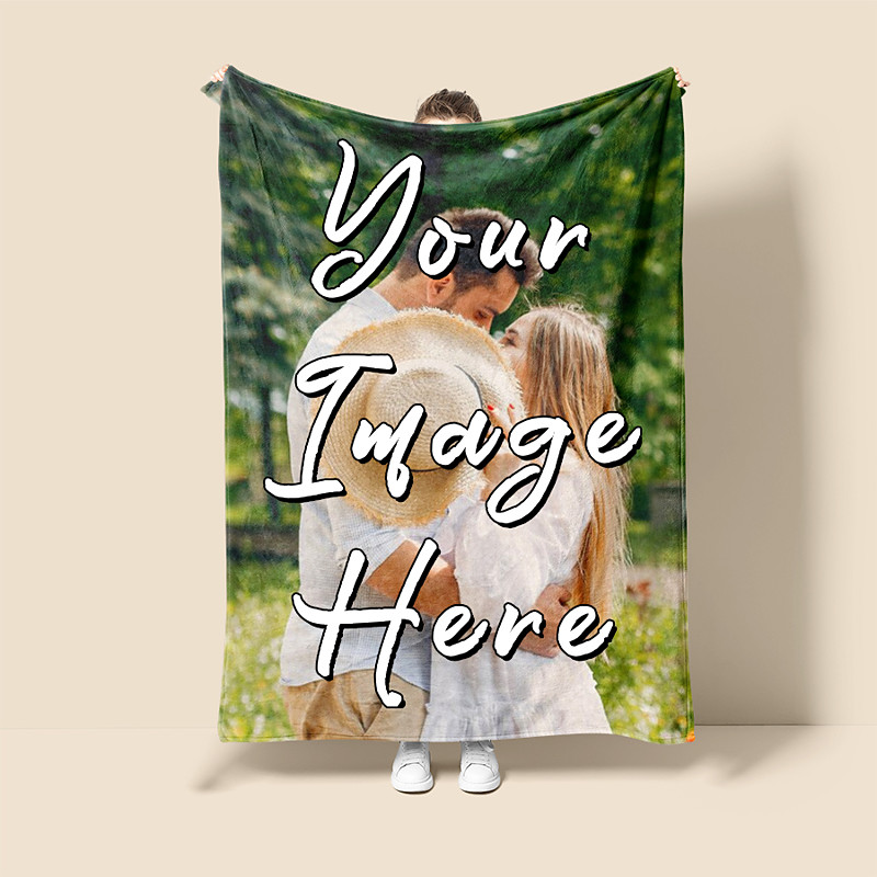 Customized Blanket with 4 Photos Personalized Gifts Customized Picture Blanket I Love You Gifts Birthday Gift for Wife Husband Girlfriend Boyfriend