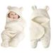 Kiplyki Wholesale Newborn Baby Cute Cotton Receiving White Sleeping Blanket Boy Girl Wrap Swaddle