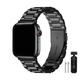 Link Bracelet Compatible with Apple Watch band 38mm 40mm 41mm 42mm 44mm 45mm 49mm Buckle Luxury Metal Clasp Stainless Steel Strap Replacement Wristband for iwatch Series Ultra 8 7 6 5 4 3 2 1 SE