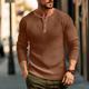 Men's T shirt Tee Henley Shirt Waffle Knit Tee Tee Top Long Sleeve Shirt Plain Raglan Sleeve Henley Street Vacation Long Sleeve Clothing Apparel Fashion Designer Basic