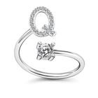 1PC Band Ring For Men's Women's Crystal White Alloy Classic