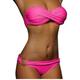 Women's Swimwear Bikini 2 Piece Normal Swimsuit Ruched 2 Piece Open Back Sexy Pure Color Strapless Vacation Beach Wear Bathing Suits