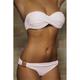 Women's Swimwear Bikini 2 Piece Normal Swimsuit Ruched 2 Piece Open Back Sexy Pure Color Strapless Vacation Beach Wear Bathing Suits