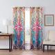 2 Panels 100% Blackout Curtain Stained Glass Pattern Curtain Drapes For Living Room Bedroom Kitchen Window Treatments Thermal Insulated Room Darkening
