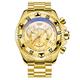 Temeite Golden Watch Men Luxury Brand Big Dial Gold Men Wristwatches Waterproof Business Men Wrist Watch Relogio Masculino 2023