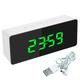 LED Light Mirror Alarm Clock with Dimmer Nap Temperature Function for Office Bedroom Travel Digital Clock Home Decor