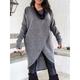 Women's Plus Size Curve Sweater Dress Knit Dress Casual Dress Plain Midi Dress Long Sleeve Basic Knit Crew Neck Fashion Outdoor Light Grey Dark Grey Fall Winter L XL XXL 3XL 4XL