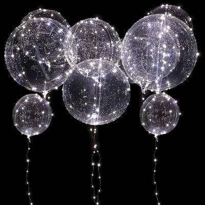 LED Balloon Luminous Party Wedding Supplies Dorm Party Decoration Transparent Bubble Decoration Birthday Wedding LED Balloons String Lights Christmas Gift