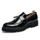 Men's Loafers Slip-Ons Brogue Dress Shoes Tassel Loafers Wingtip Shoes Walking Business British Wedding Party Evening Leather Patent Leather Loafer Black Silver Gold Spring Fall