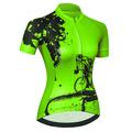 21Grams Women's Cycling Jersey Short Sleeve Bike Jersey Top with 3 Rear Pockets Mountain Bike MTB Road Bike Cycling UV Resistant Breathable Quick Dry Back Pocket Light Blue Yellow Pink Novelty Gear