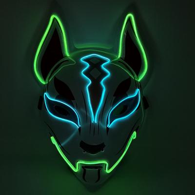 LED Halloween Mask Masquerade Cosplay Glowing Mask Suitable for Men Women Children