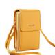 Women RFID Double-layer Waterproof Transparent Touch Screen Phone Wallet Travel Casual Leather Small Shoulder Bag Crossbody Purses Clutch Bag Handbags