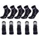 5 Pairs Compression Socks Ankle Socks Athletic Sports Socks Cycling Socks Women's Men's Cycling Bike Bike Cycling Lightweight Breathable Quick Dry Fashion Nylon White Black Blue