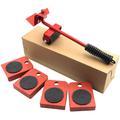 Furniture Moving Transport 5pcs/Set 4 Mover Roller Wheel Bar Furniture Transport Lifter Household Hand Tool Set