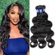 12A Human Hair Bundles 18 20 22 Inch Body Wave Bundles Human Hair 3 bundles 100% Unprocessed Brazilian Virgin Human Hair Extensions For Black Women Weave Bundles Human Hair Weft Natural Black