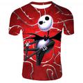 Halloween Unisex Boys Girls' 3D Skull T shirt Short Sleeve 3D Print Summer Spring Fashion Cool Polyester Kids 3-12 Years Outdoor Daily Regular Fit