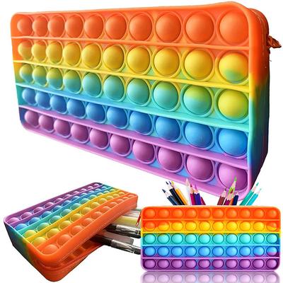 Pop Pencil Case Pop Bubble Simple Fidget Bag Stationery Storage Bag Decompression Toy Portable for School Home College Office