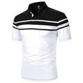 Men's Polo Shirt Golf Shirt Outdoor Business Classic Short Sleeves Fashion Designer Color Block Striped Classic Style Summer Spring Regular Fit Black Navy Blue Blue Brown Green Gray Polo Shirt