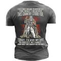 I Was Once Willing To Give My Life For What Believed This Country Stood T-Shirt Mens 3D Shirt Blue Cotton Men'S Tee Graphic Knights Templar Crew Neck Clothing Apparel 3D Print Outdoor Casual