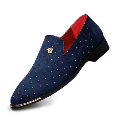 Men's Loafers Slip-Ons Dress Shoes Plus Size Drive Shoes Driving Loafers Walking Business Classic Wedding Daily Office Career Suede Wear Proof Loafer Black Blue Spring Fall