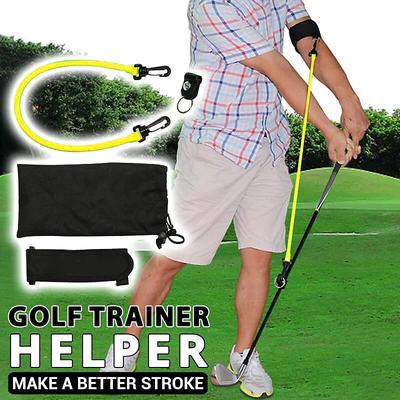 Golf Swing Trainer Posture Correction Trainer Portable Golf Swing Training Aids for Beginner, Elastic Rope Belt For Correcting Your Stroke Improving Your Game