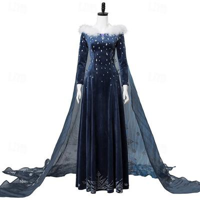 Frozen Princess Elsa Anna Dress Cosplay Costume Women's Movie Cosplay Cosplay Costume Masquerade