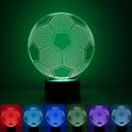 Soccer 3D LED Night Light 7 Colors Changing for Kid Girl Optical Illusion Lamp Nightlight for Bedroom Lamps with Remote Control USB Battery Power Holiday Home Decor Xmas Birthday Gifts