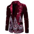 Men's Velvet Sequins Paisley Blazer Fall Wedding Blazer Party Casual Sparkly Blazer Jacket Silm Fit Print Black Wine Royal Blue 2024