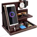 Father's Day Gifts Ideas Nightstand Organizer Men Glasses Holder Anniversary Day Valentine's Day gift for him