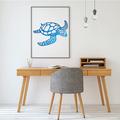 Metal Sea Turtle Ornament Beach Theme Decor Wall Art Decorations Wall Hanging Beach Sculpture Metal Farmhouse Turtle Wall Art for Home Garden