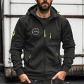 1776 Mens Graphic Hoodie Zip Up Hoodies Jacket Black White Wine Navy Blue Dark Gray Hooded Letter Print Sports Outdoor Casual Daily Streetwear Designer Grey Cotton