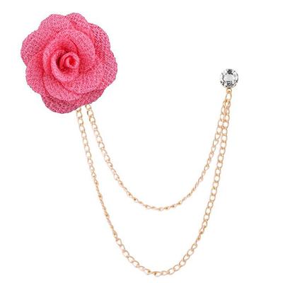 Men's Crystal Brooches Link / Chain Creative Flower Vertical / Gold bar Basic Fashion Classic Trendy Rock Brooch Jewelry Camel Assorted Color Pearl Pink For Party Wedding Engagement Promise Festival