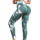 Women's Slim Tights Pants Trousers Tie Dye Print High Cut Full Length High Elasticity High Waist Fashion Workout Yoga Gym Maroon Light Pink S M Spring Fall