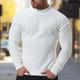 Men's Pullover Sweater Jumper Fall Sweater Jumper Ribbed Knit Regular Knitted Slim Fit Plain Crew Neck Basic Modern Contemporary Work Daily Wear Clothing Apparel Winter Black White S M L