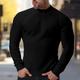 Men's Pullover Sweater Jumper Fall Sweater Jumper Ribbed Knit Regular Knitted Slim Fit Plain Crew Neck Basic Modern Contemporary Work Daily Wear Clothing Apparel Winter Black White S M L