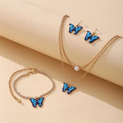 Women's necklace Fashion Outdoor Butterfly Jewelry Sets