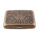 20 Sticks of Cigarette Case with Both Sides Open to Support Generation of Bronze Condensed Flower Metal Flip-top Carved Cigarette Case