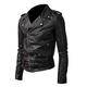 Men's PU Leather Jacket Faux Leather Coat Motorcycle Biker Belted Rider Fashion Style Winter Casual Daily Outdoor Work Black Warm Outwear Tops Zip Pocket