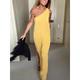 Women's Long Dress Maxi Dress Casual Dress Shift Dress Summer Dress Plain Fashion Basic Outdoor Daily Date Split Sleeveless One Shoulder Dress Regular Fit Black Yellow Blue Summer Spring S M L XL XXL