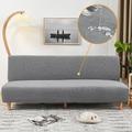 Water Resistant Sofa Bed Slipcover 1-Piece Stretch Sofa Slipcover Armless Sofa Cover Furniture Protector Soft with Elastic Bottom for Kids, Spandex Jacquard Small Checks