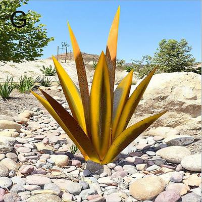 Tequila Rustic Sculpture, DIY Metal Agave Yard Art Plant, Rustic Hand Painted Metal Agave,Garden Yard Art Decoration Statue Home Decor for Yard Stakes,Garden Figurines,Outdoor Patio