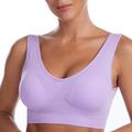 Women's Shockproof Sports Bra Light Support Plus Size Bralette Removable Pad Nylon Spandex Yoga Fitness Gym Workout 10 Colors Breathable Lightweight Soft Padded