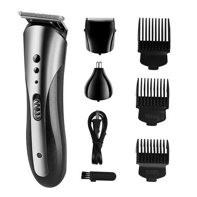 2023 New 3 In 1 Hair Trimmer Shaver Professional Electric Rechargeable Cordless Hair Clipper Beard Nose Ear Hair Trimmer Red Black for Barber Men