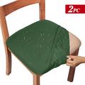 Set of 2 Pcs Dining Chair Covers Water Repellent Stretch High Back Chair Slipcover Spandex Chair Seat Covers with Elastic Band for Wedding