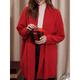 Polyester Ribbed Knit Cardigan Solid Long Sleeve